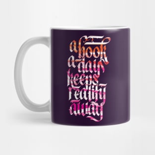 A Book A Day Keeps Reality Away Reading Lover Calligraphy Mug